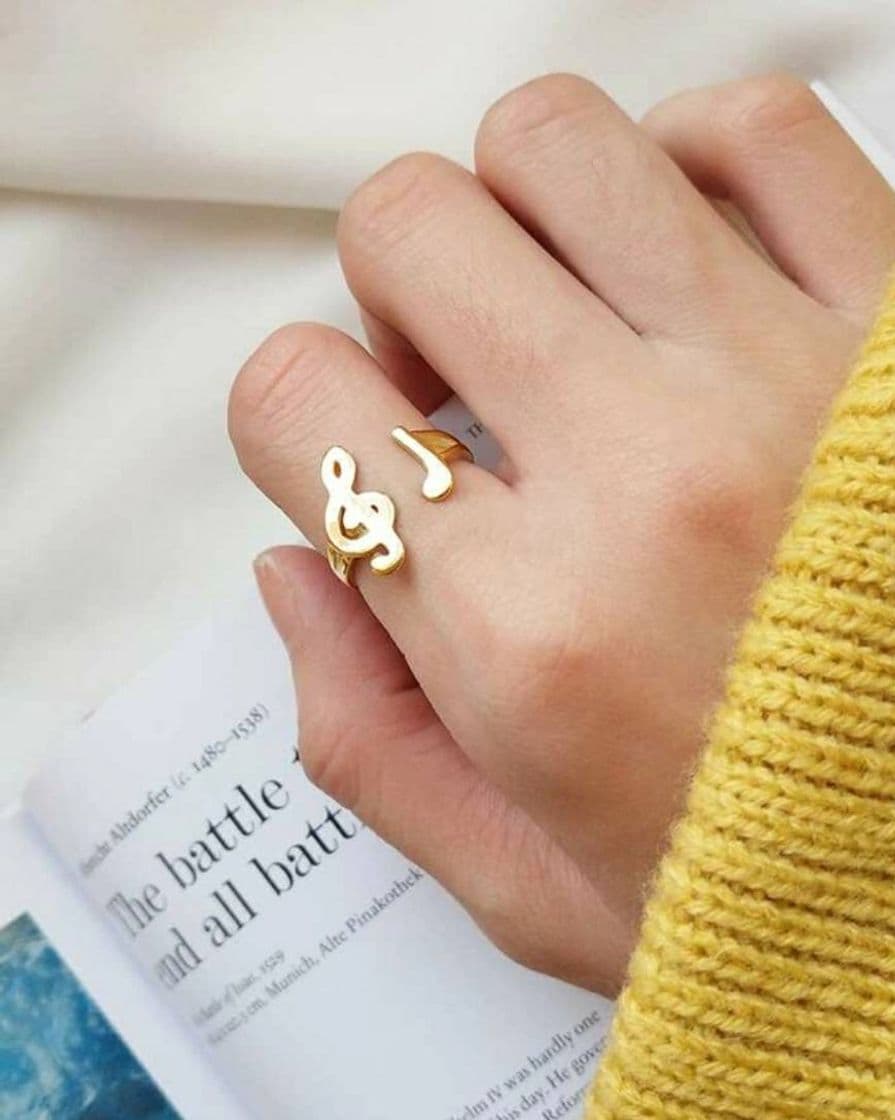 Fashion Anillo de nota musical shein