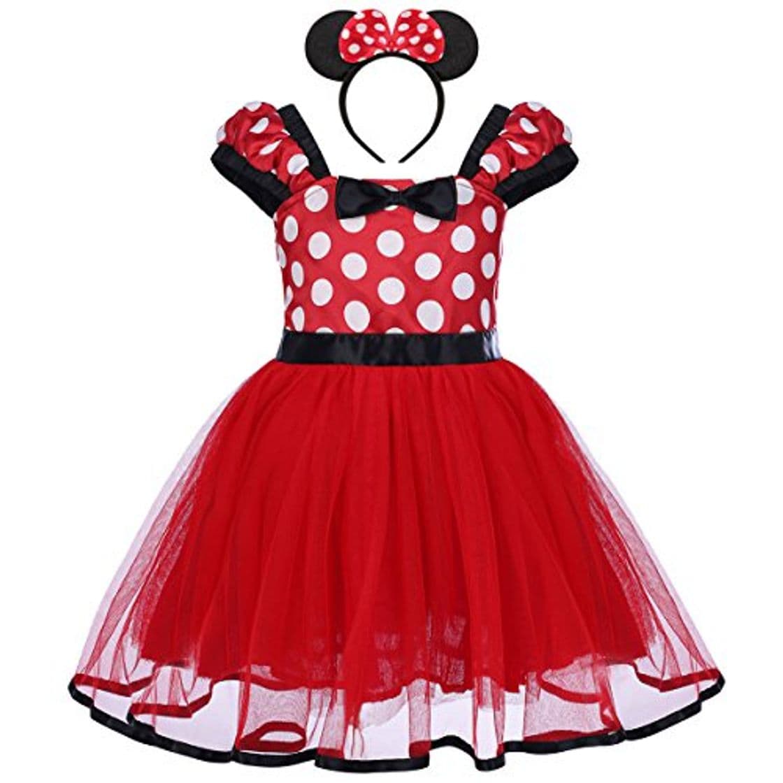 Product Bebé Niña Vestido de Fiesta Princesa Disfraces Tutú Ballet Lunares Fantasía Vestid Carnaval Bautizo Cumpleaños Baile para Infantiles Recién Nacido Disfraces de Princesa con Diadema 4 Años