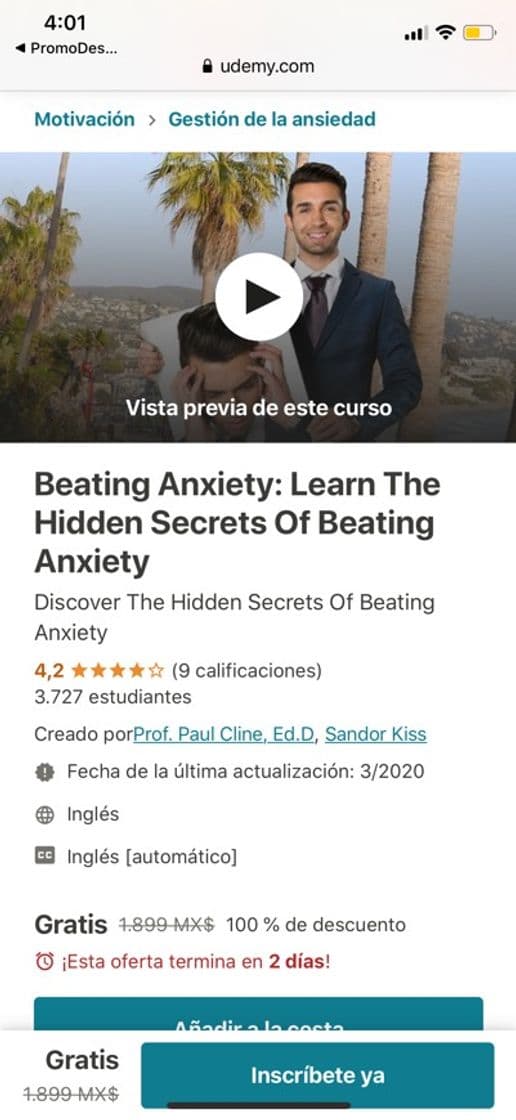 Moda Udemy: Cursos cuidado de la Salud mental