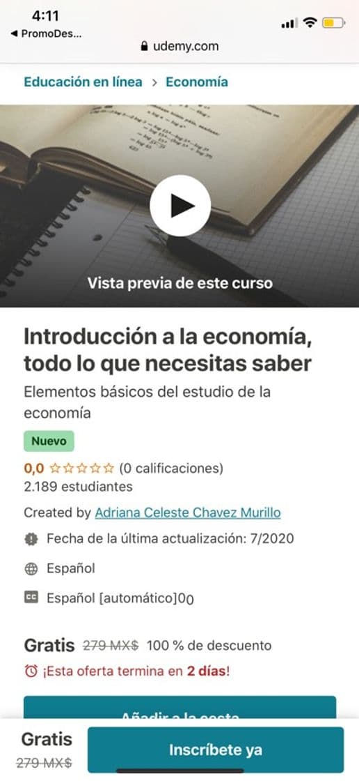 Moda Udemy: Introducción a la economía, todo lo que necesitas sab