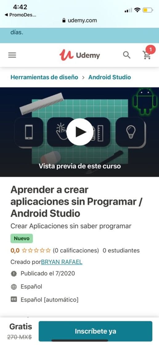 Moda Udemy: Android Studio