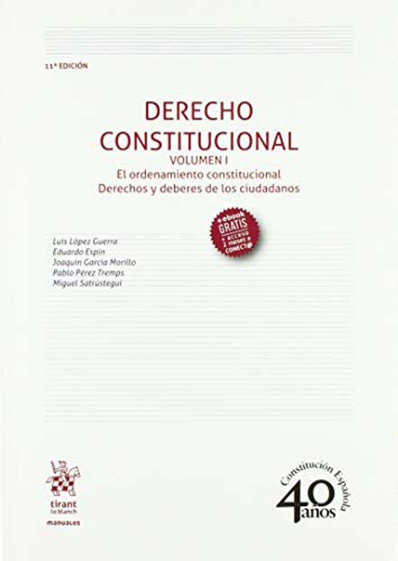 Book Derecho Constitucional Volumen I 11ª Edición 2018