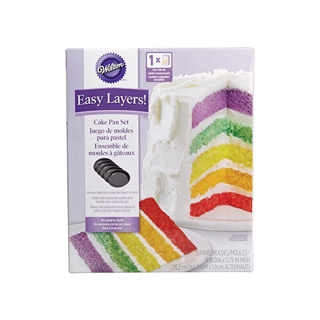 Home Wilton 2105-0112 - Set 5 moldes capas para Layer Cakes