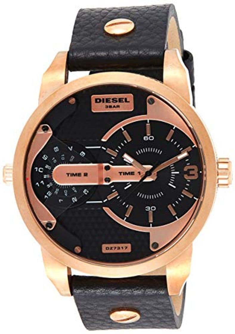 Lugar Diesel Mini Daddy - Reloj análogico de cuarzo con correa de cuero