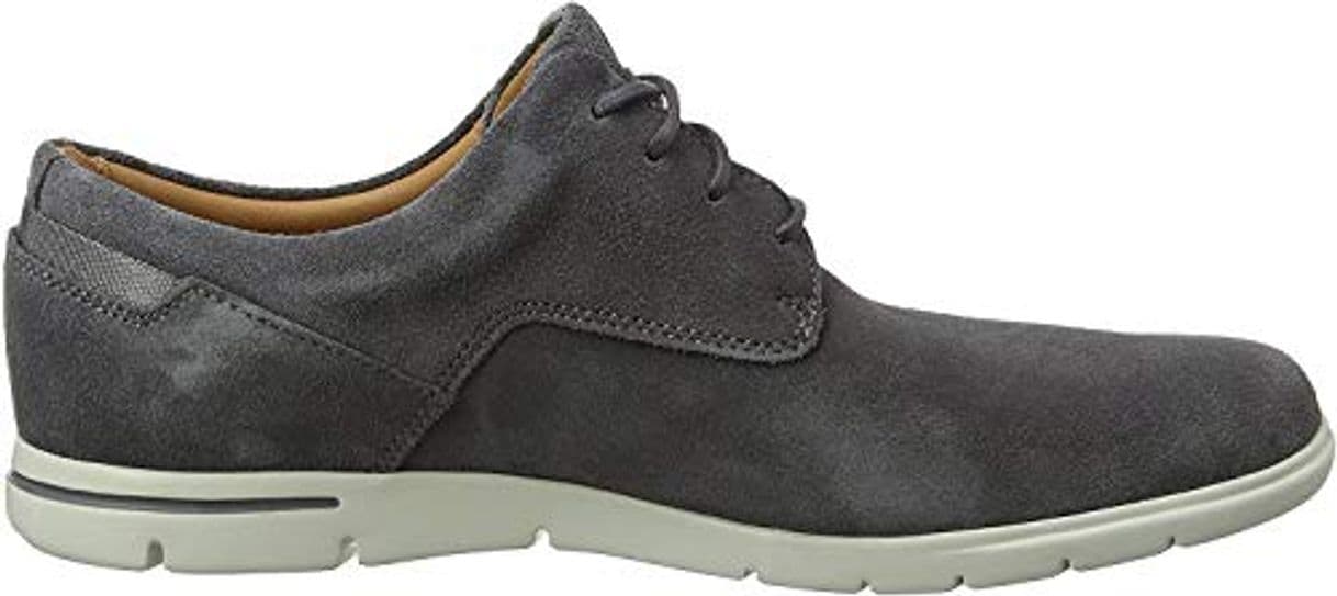 Moda Clarks Vennor Walk, Zapatos de Cordones Derby para Hombre, Gris