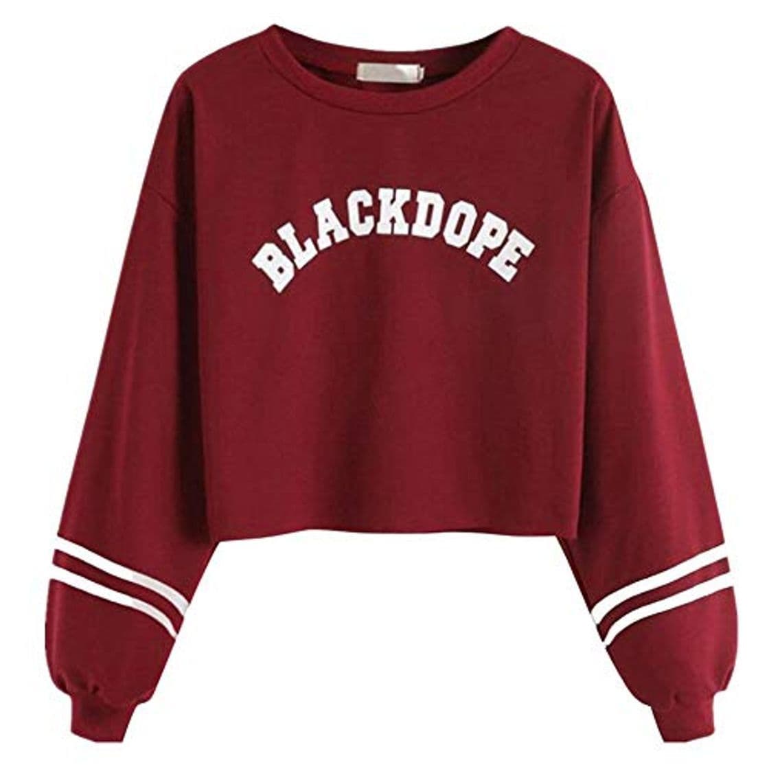 Moda Mujer Sudaderas Cortas, Venmo 2017 Otoño BLACKDOPE Impresión Manga Larga Blusa Tops