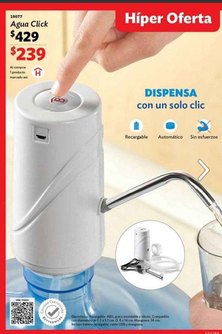 Producto Agua Click