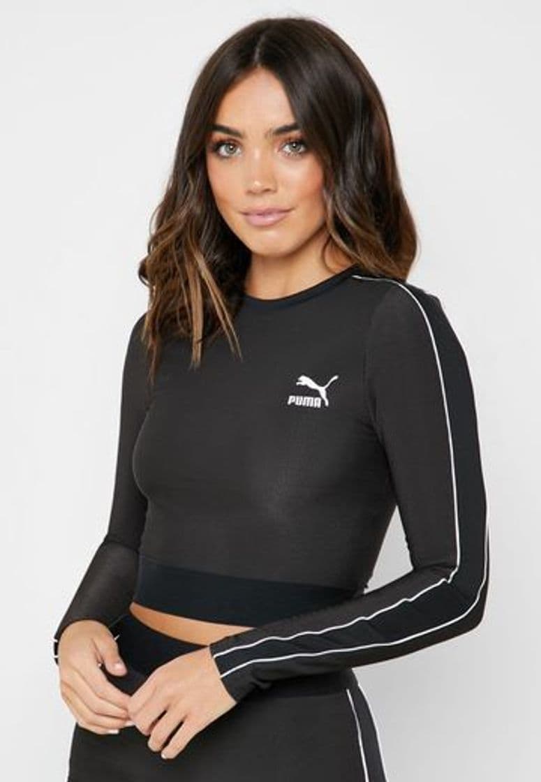 Fitness PUMA Classics Rib LS Top Crop