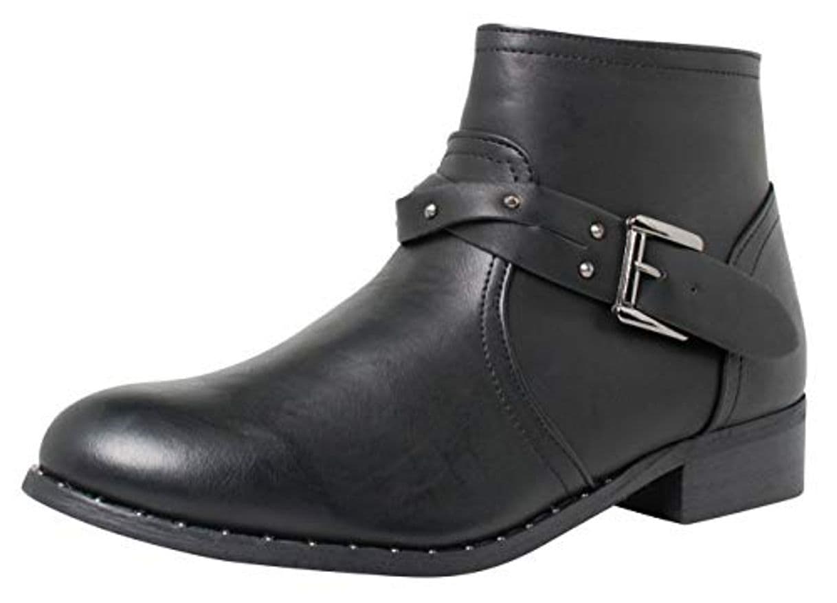 Moda Fitters Footwear That Fits Damas Bota de Tobillo Shannon PU Botines con