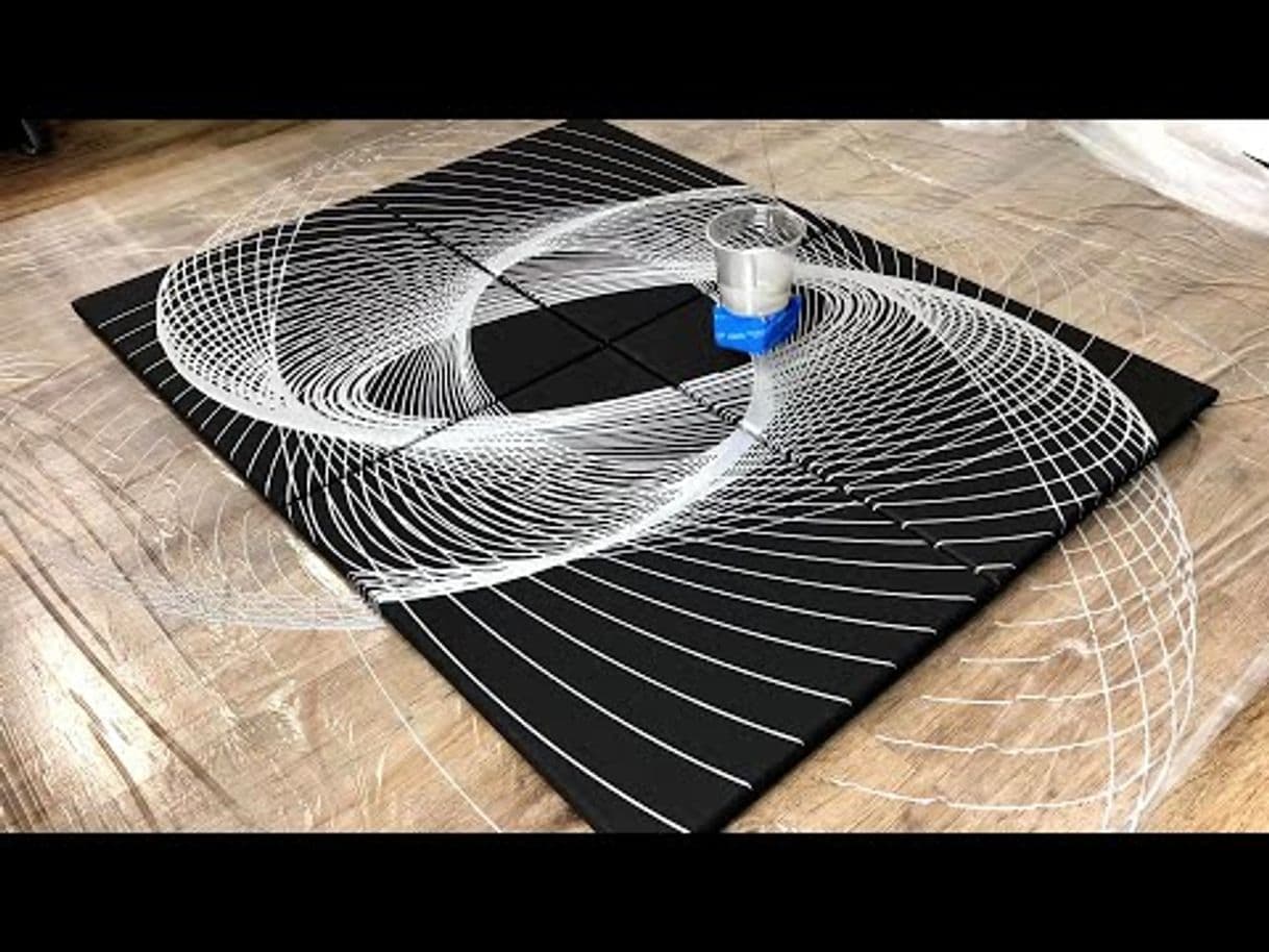 Fashion Mesmerizing Geometric Art, Swinging Pendulum Spin Painting | Red ...