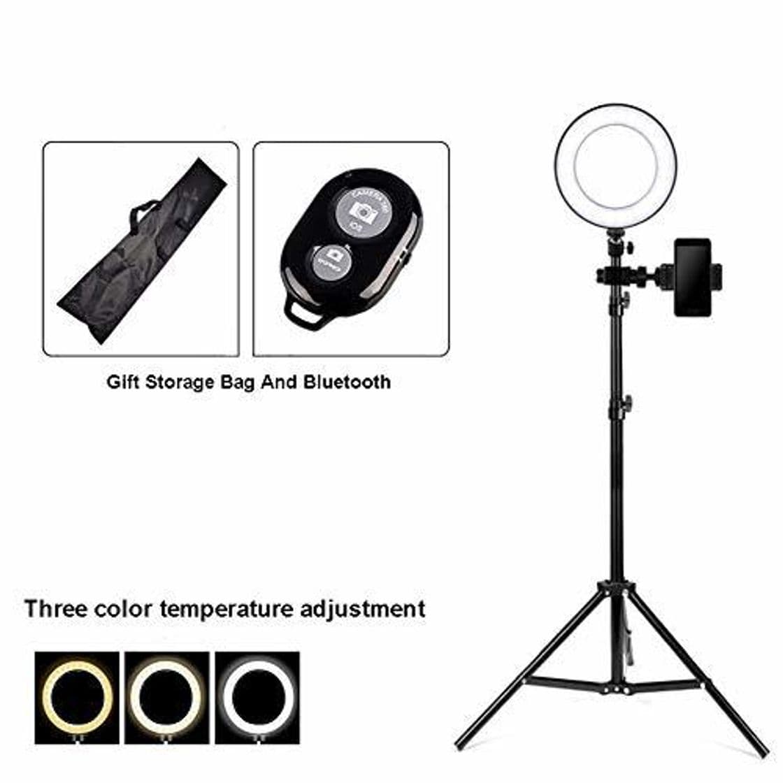 Product Selfie Ring Light con Soporte para teléfono Celular y Soporte de trípode