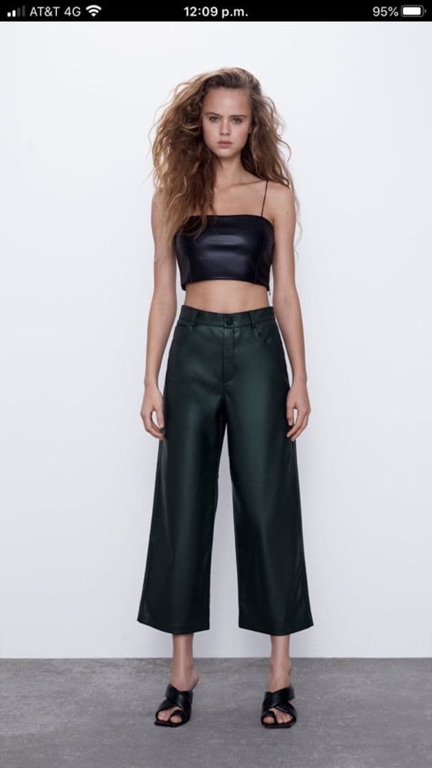 Fashion Culotte de efecto piel 