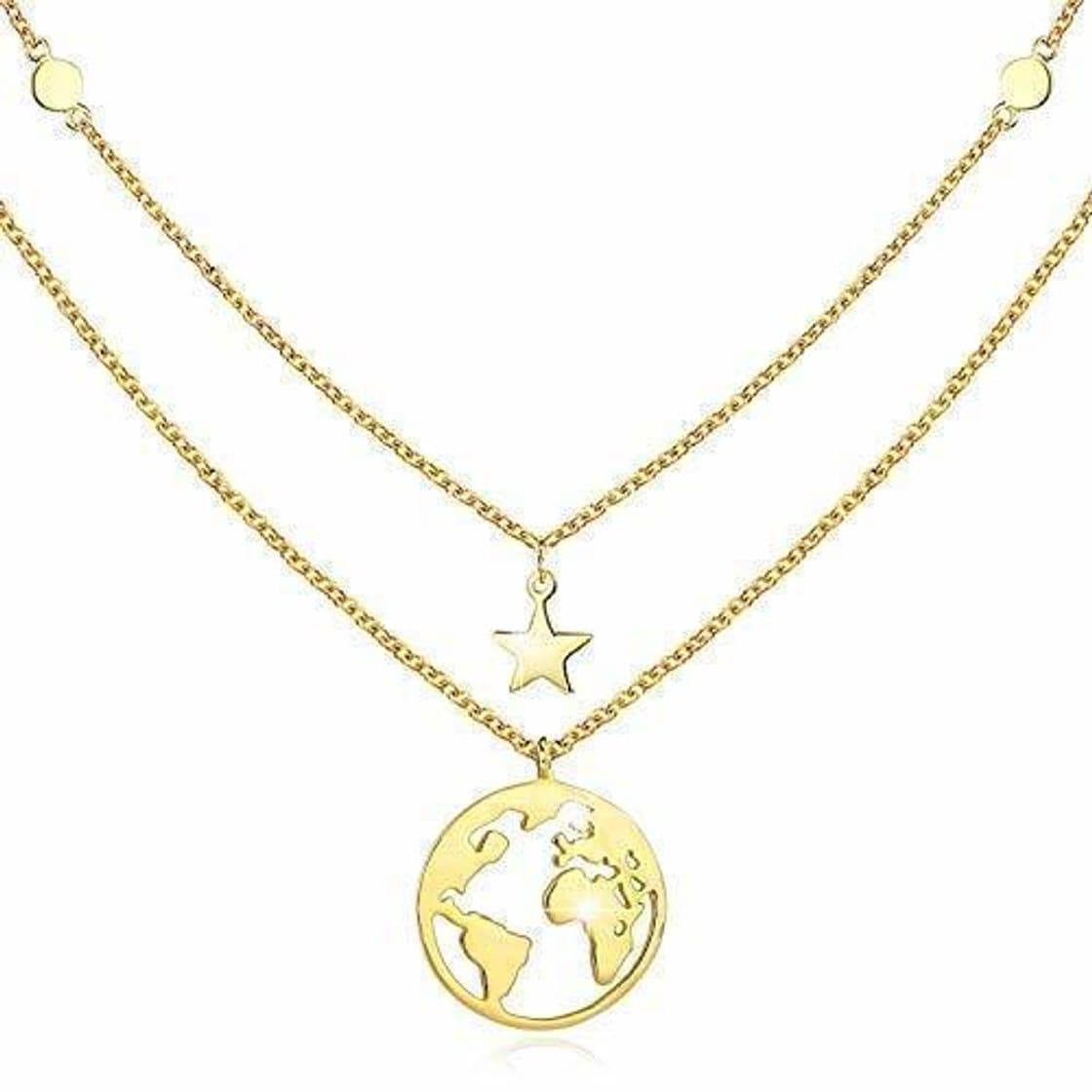 Producto Collar de oro con colgante de tierra para mujeres regalo para niñas