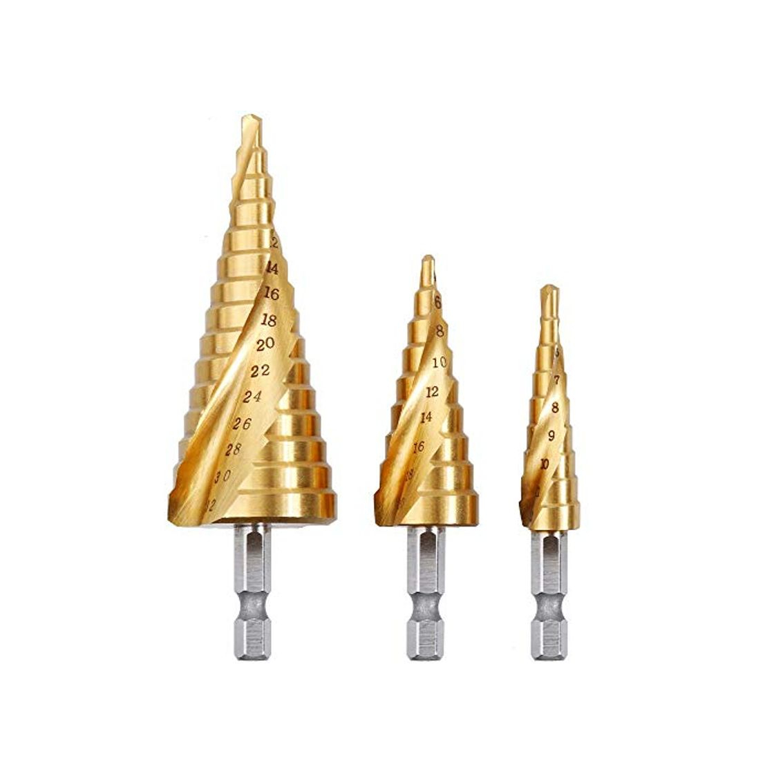 Product Rovtop 3 Piezas Brocas Hss Drill Bits - Brocas Escalonadas Brocas de