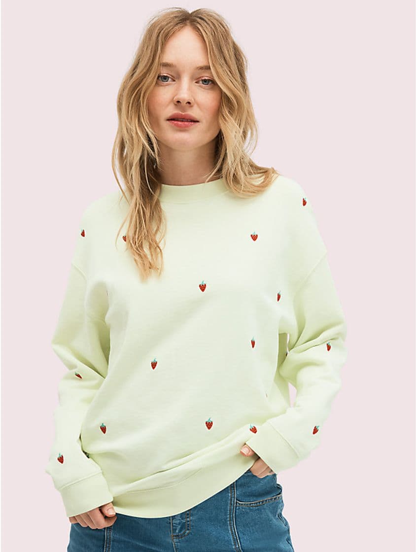 Moda embroidered berry sweatshirt

