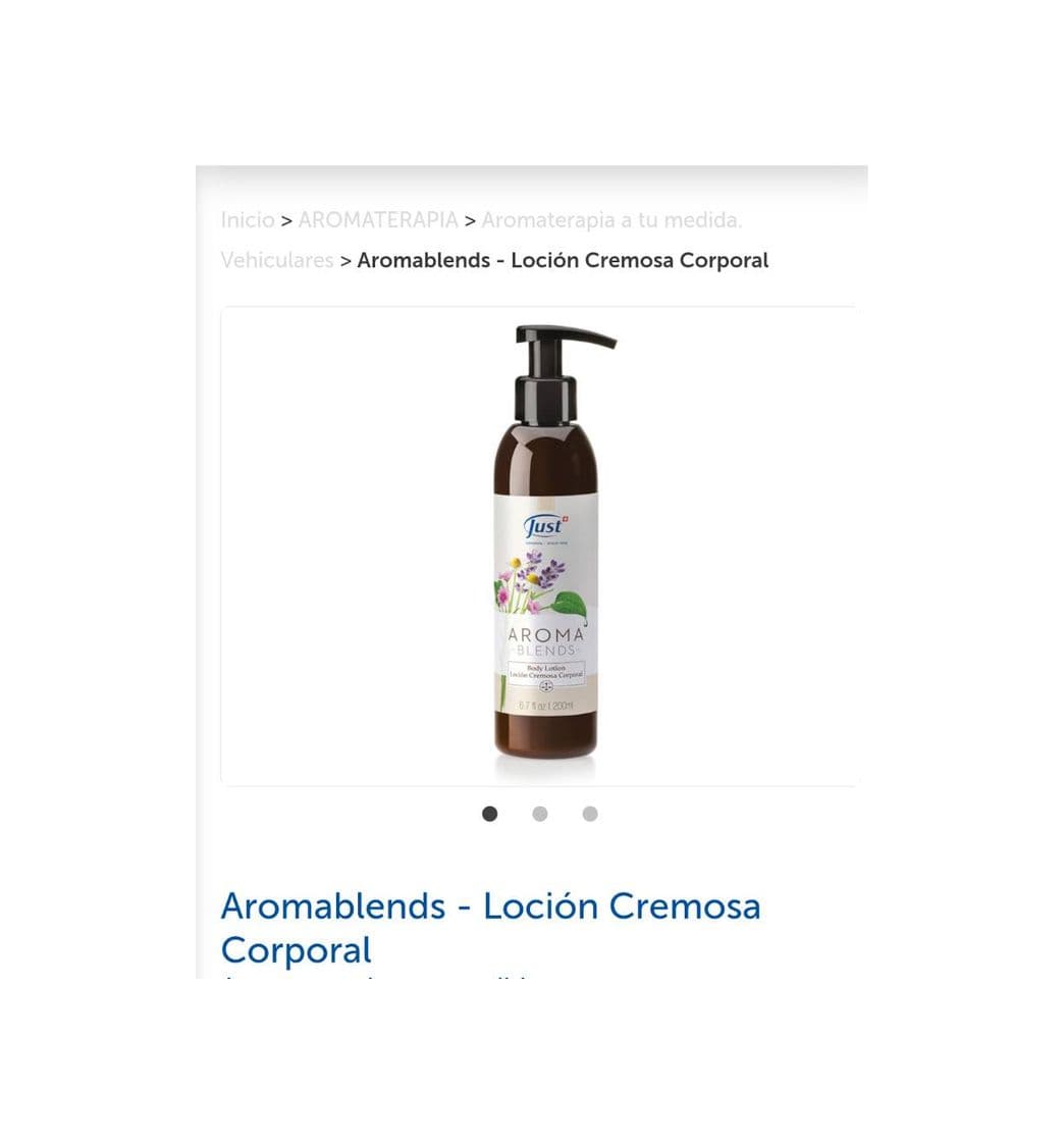 Producto Just loción cremosa corporal