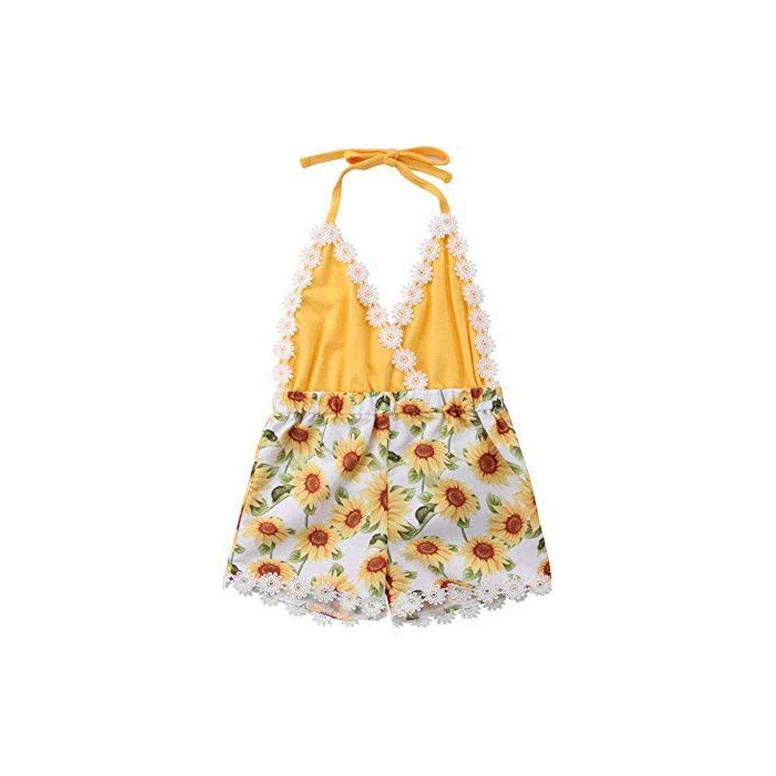 Fashion 0-3Years Newborn Infant Baby Gir Summer Sling Lace Lace Backless Girasol Mameluco