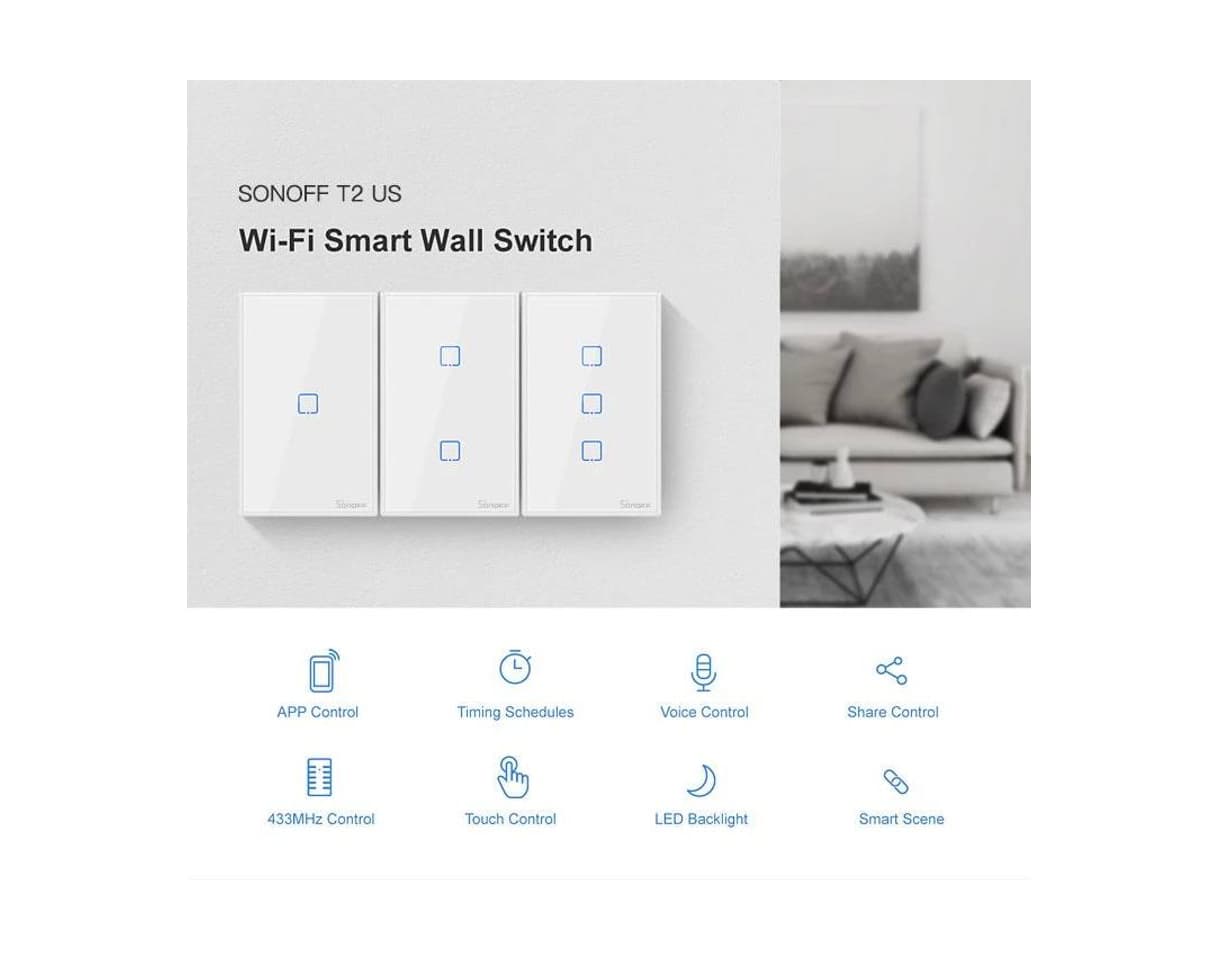 Product Interruptor táctil de pared Sonoff