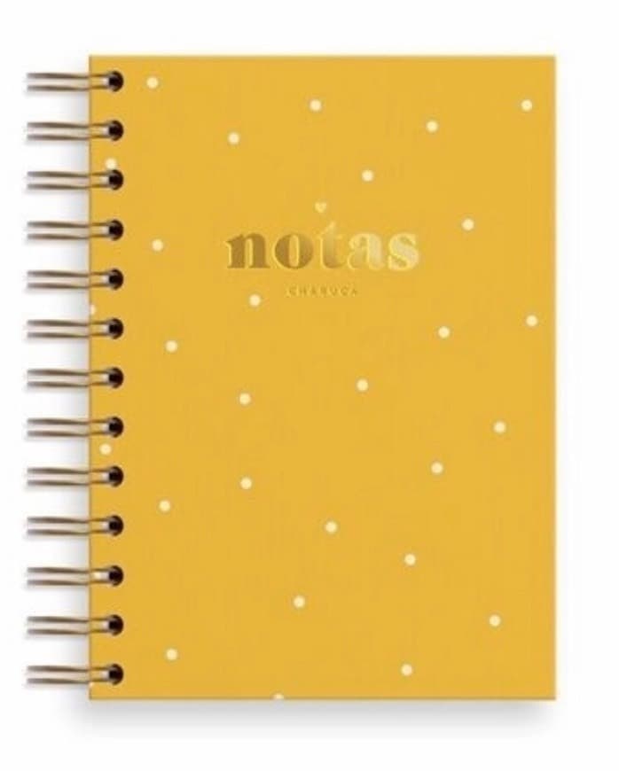 Fashion Cuaderno mini amarillo puntos