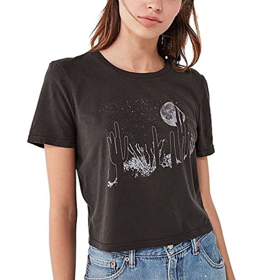 Product Vintage Camisetas Mujer Manga Corta Negro Tumblr Aesthetic Verano Moda Poleras T