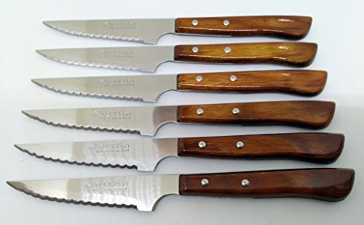 Producto 6 CHULETEROS 11CM Cuchillo QUTTIN Sierra DUROFOL