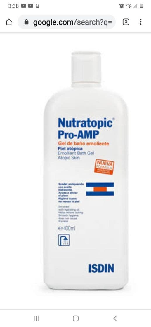 Fashion Nutratopic Pro-AMP

Gel de baño emoliente

Piel atópica

