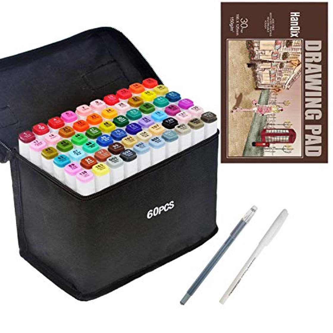 Product HanQix Marker Pen Set Dibujo rotulador Animación Boceto Marcadores Set de Doble