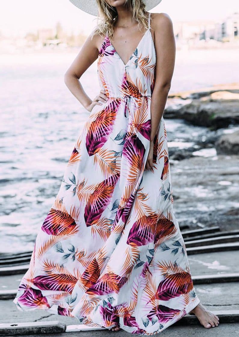 Producto Vestidos Mujer Casual Playa Largos Boho Floral Maxi Vestido Bohemio Tirantes Playa