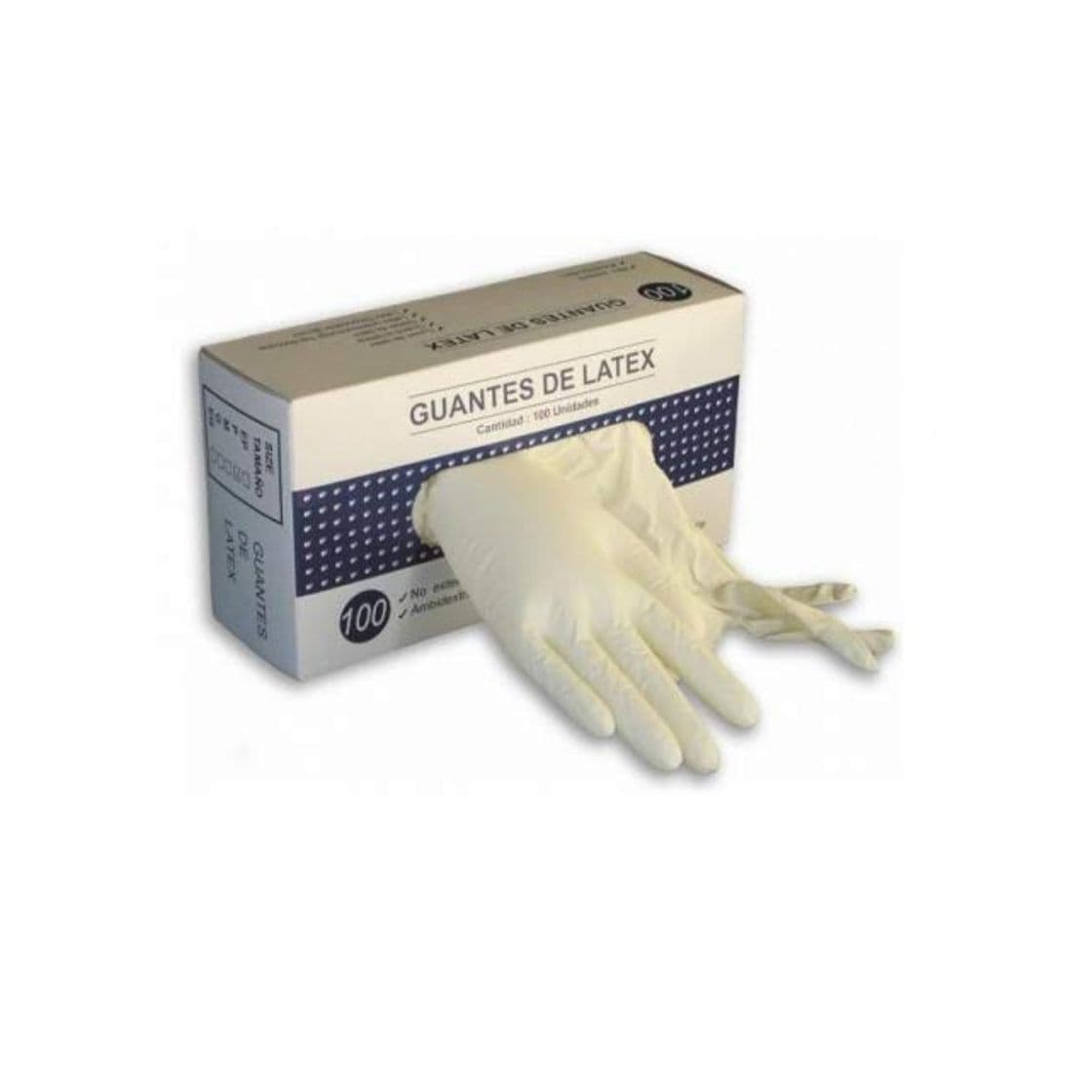 Producto Luna V14100 Caja de 100 Guantes de Látex