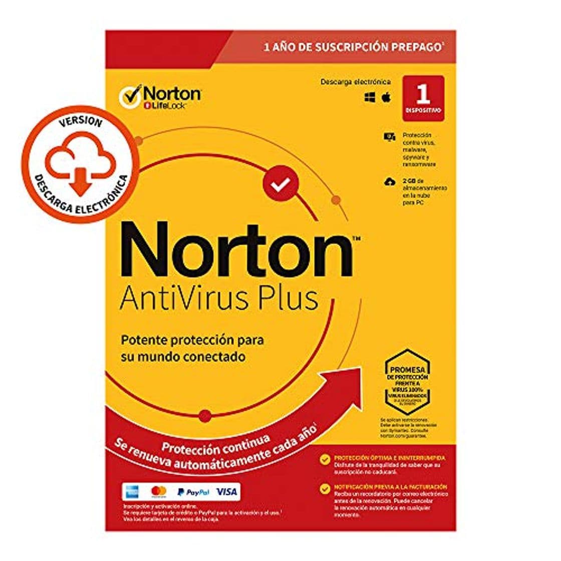 Producto Norton Antivirus Plus 2020 - Antivirus software para 1 Dispositivo y 1