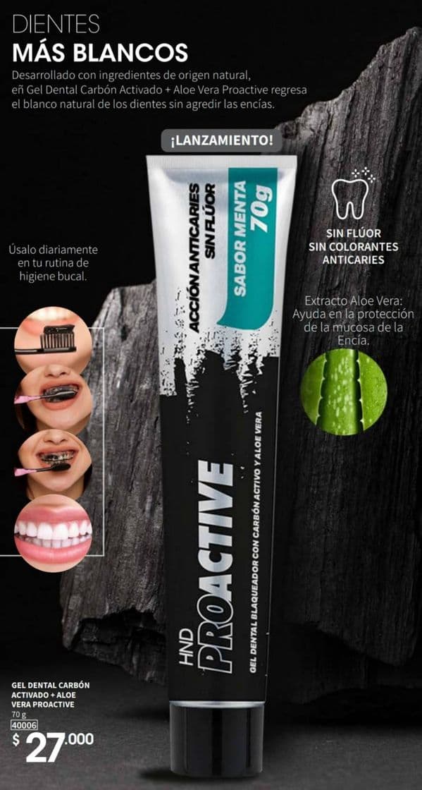 Fashion 
Gel Dental Proactive Con Carbón Activad