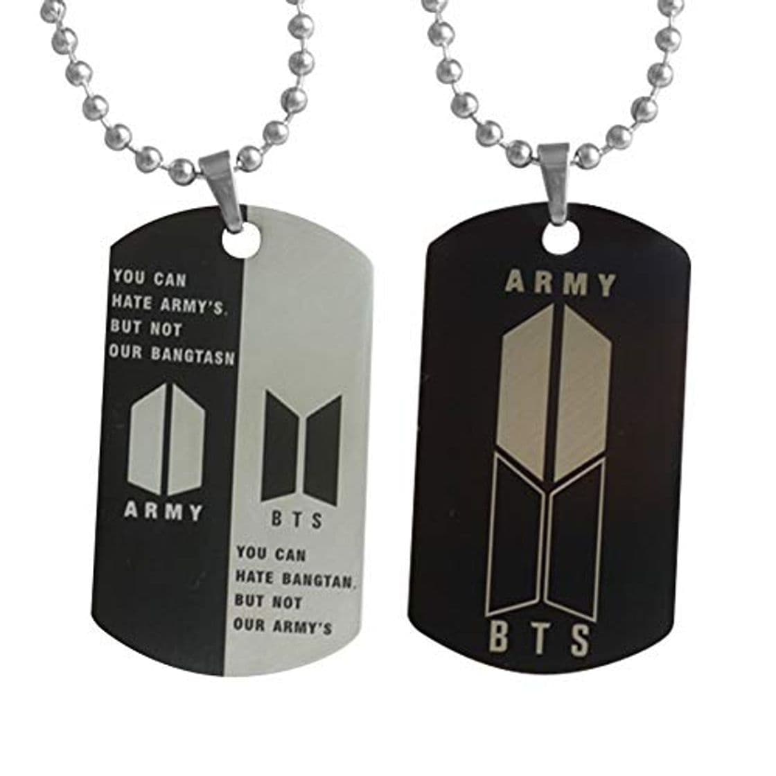 Fashion Youyouchard KPOP BTS Bangtan - Collar con Colgante de Acero Inoxidable para