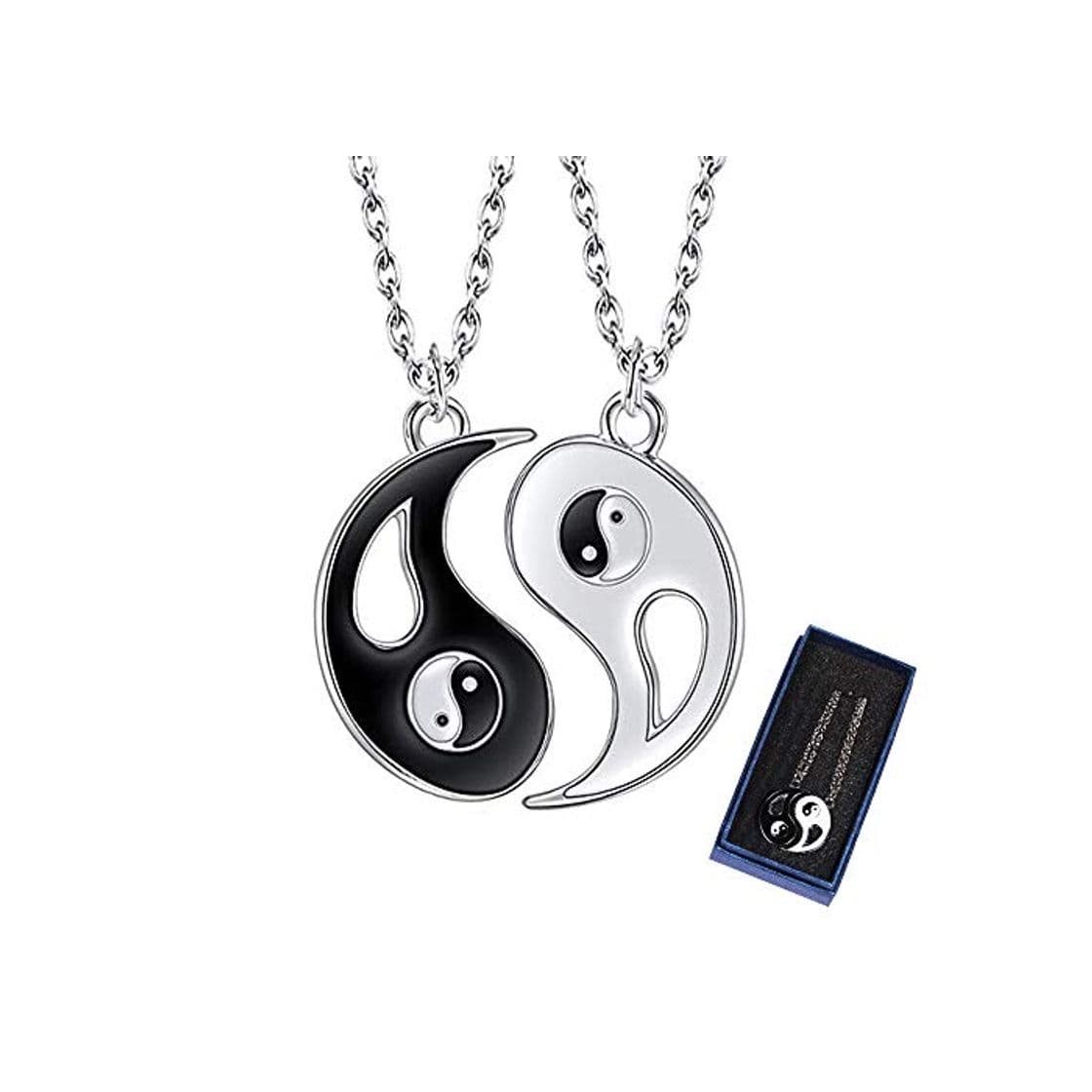 Fashion kitteny Collar Ying Yang,Jewelry Puzzle Colgante en diseño Yin-Yang para niños, niñas,