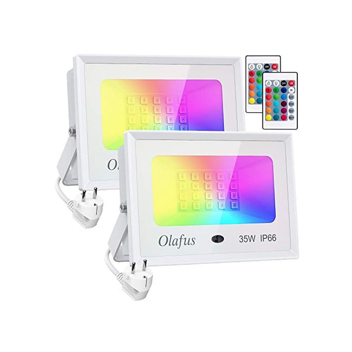 Product Olafus 2x 35W Focos LED RGB de Colores Dimmable