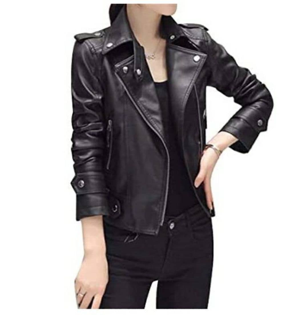 Moda Chamarra biker sintetica