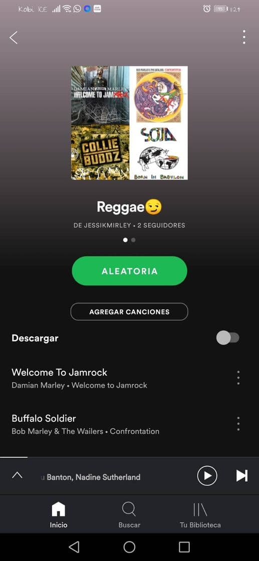 Canción Lista de reproducción de reggae en spotify 