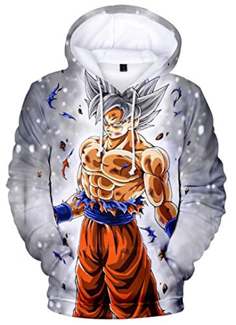 Fashion Silver Basic Niños Sudaderas con Capucha Figura Impresa de Dragon Ball Imagenes