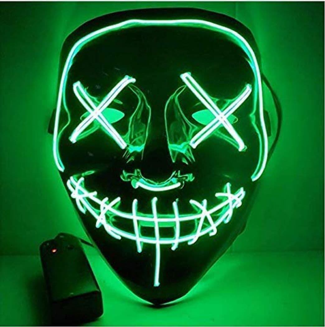 Product CompraFun Máscara LED Halloween, Máscara Disfraz Luminosa Craneo Esqueleto, para Navidad Halloween