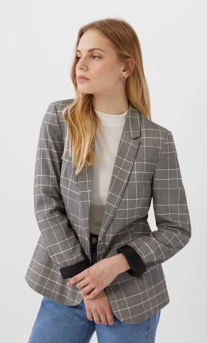 Producto Blazer basica punto gris marengo stradivarius