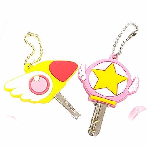 Producto Mallalah Moda Lychee 2 unids animé Sakura Cardcaptor Llavero de Silicona Llavero