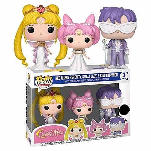 Product Set 3 Figuras Pop Sailor Moon Queen Serenity Small Lady King Endymion