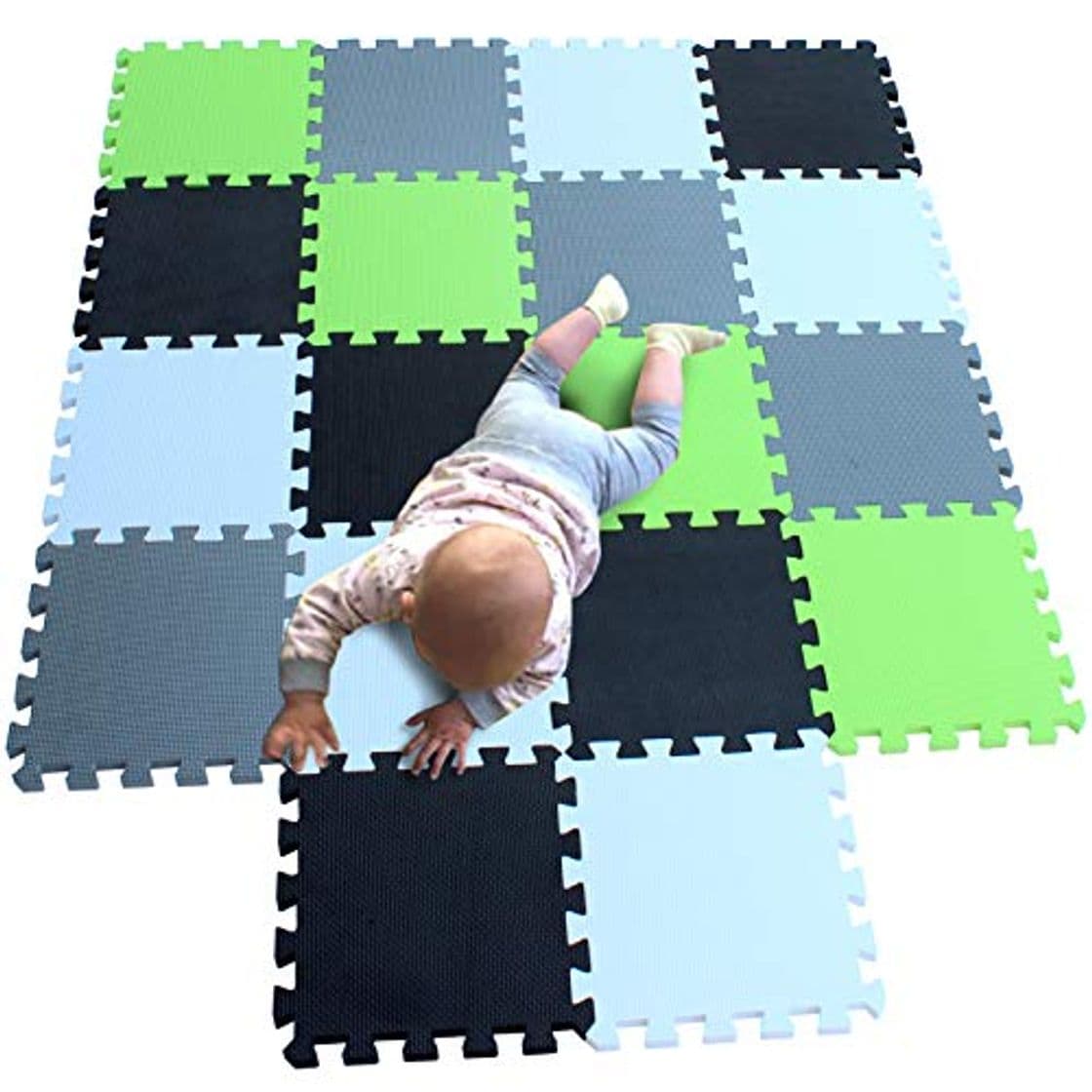 Product MQIAOHAM juego de enclavamiento juego de bebé tapetes para niños tapetes para niños foammats playmats estera del rompecabezas bebé niños tapete Blanco negro Gris Frutaverde 101104112115