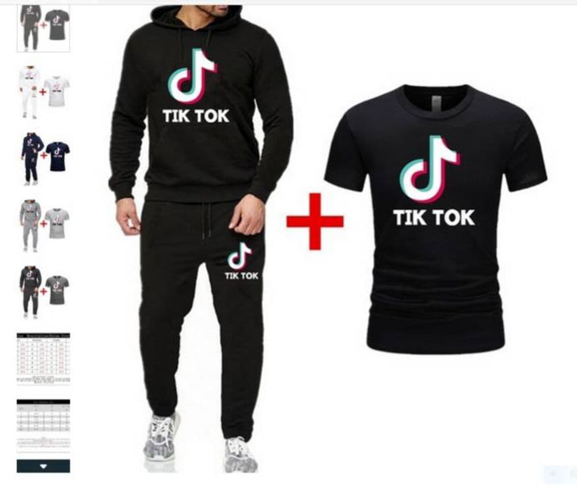 Fashion Conjunto Unisex de Sudadera con Pantalón largo Tik Tok