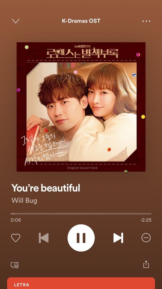 Canción You're beautiful (Will Bug) Romance is a bonus book ost