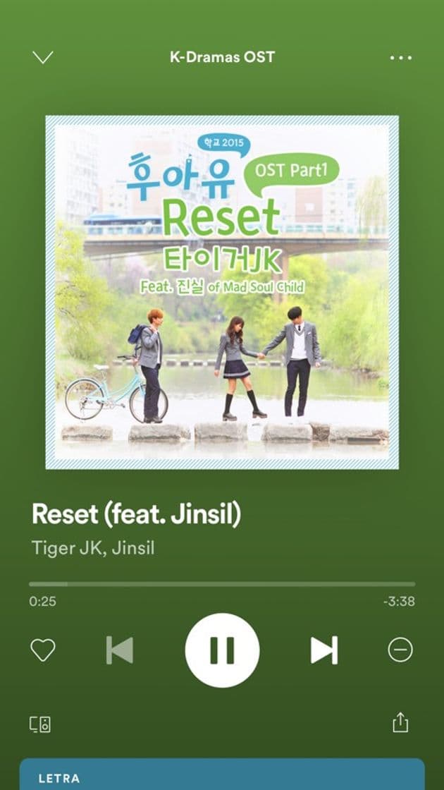 Canción Reset ( Feat. Jinsil) Tiger JK. Jinsil 