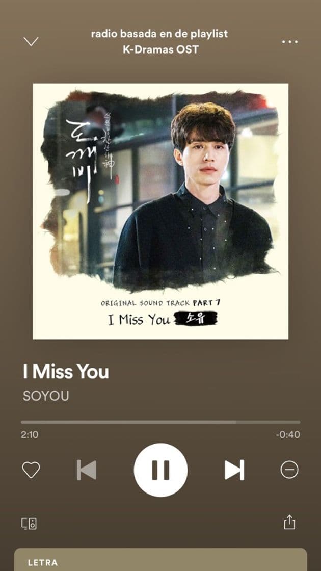 Canción I miss you (SOYOU) Guardián Goblin