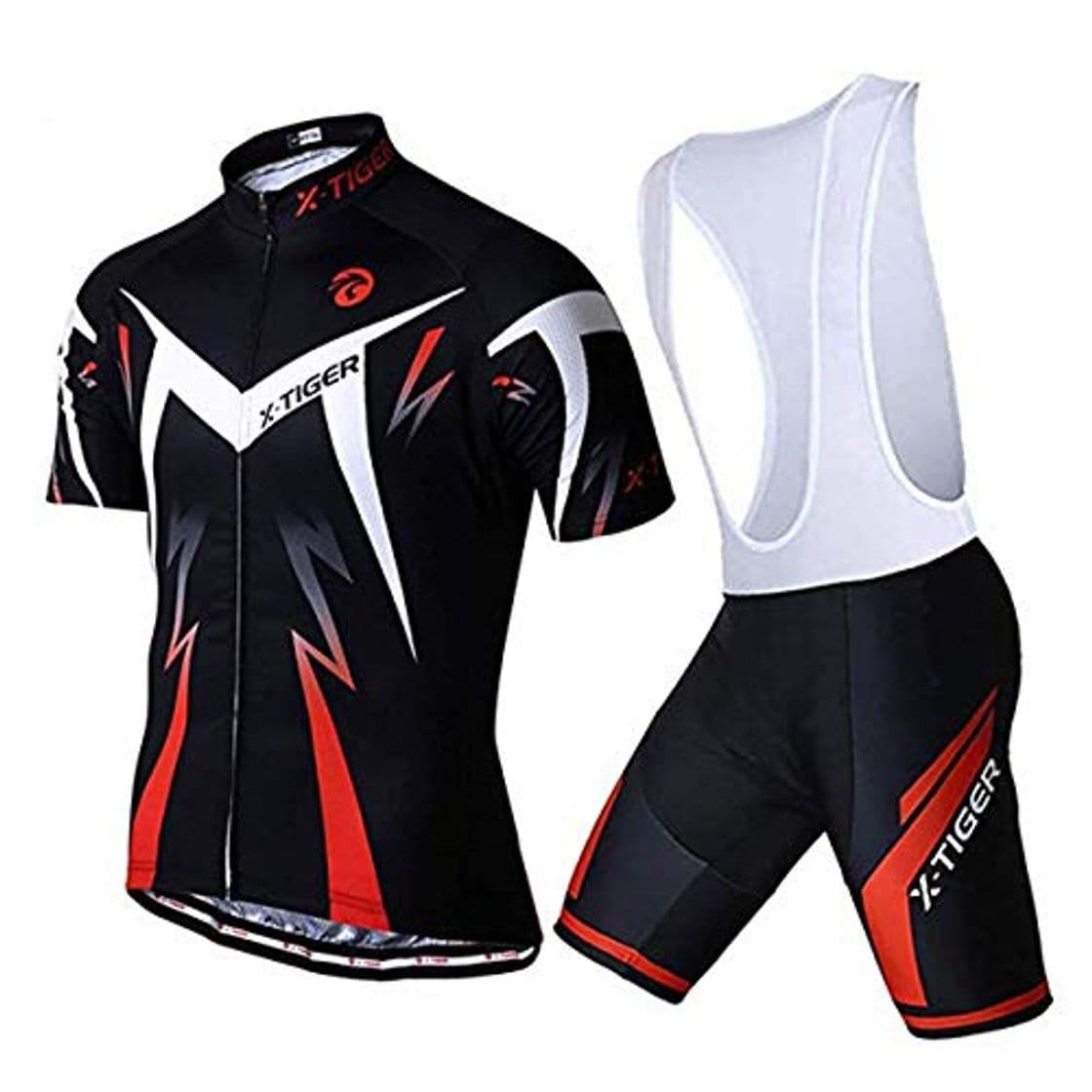 Producto X-TIGER Ciclismo Maillots para Hombres con Tirantes Manga Corta Transpirable Secado Rápido