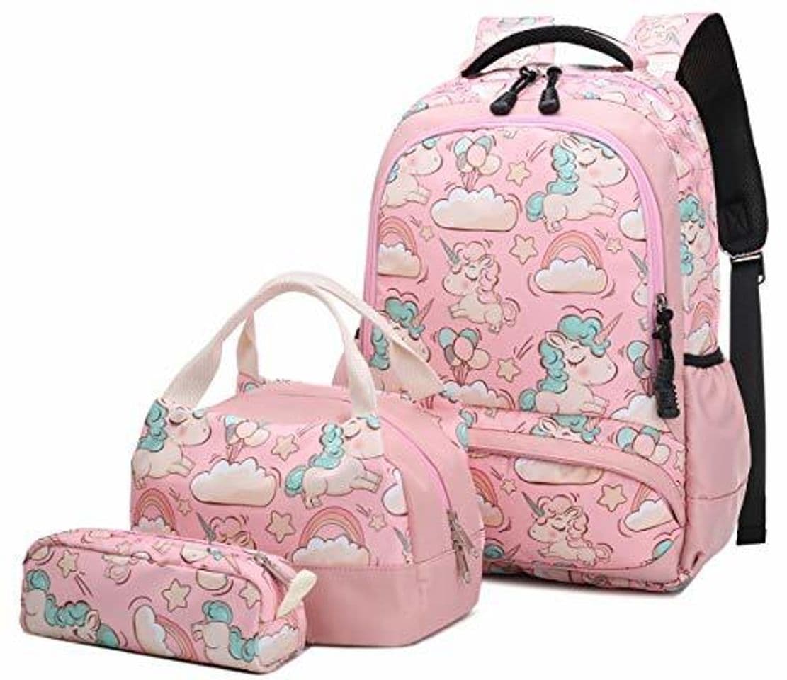 Product Mochila Escolar Unicornio Niña Infantil Adolescentes Sets de Mochila Backpack Casual Set