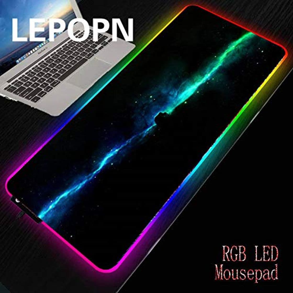 Producto Nebula Space Clouds Mouse Pad Gamer Computer Mousepad RGB Backlit Mausepad Large