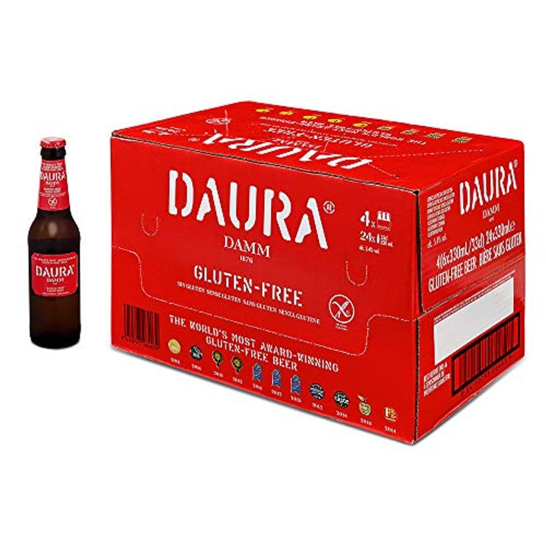 Product Daura Damm Cerveza Sin Gluten - Caja de 24 Botellas x 330